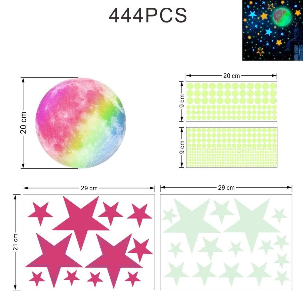 Adesivos de Parede Infantil Neon - Casal Prático